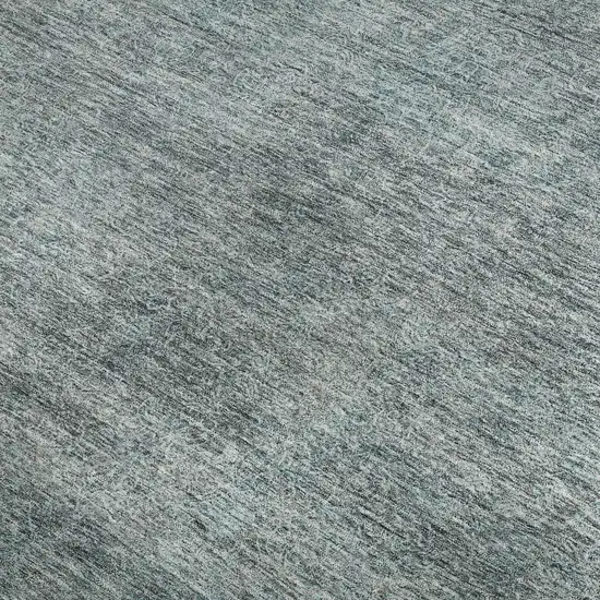 Aqua And Beige Abstract Washable Area Rug With UV Protection Photo 2