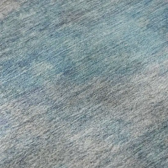 Aqua And Beige Abstract Washable Area Rug With UV Protection Photo 8