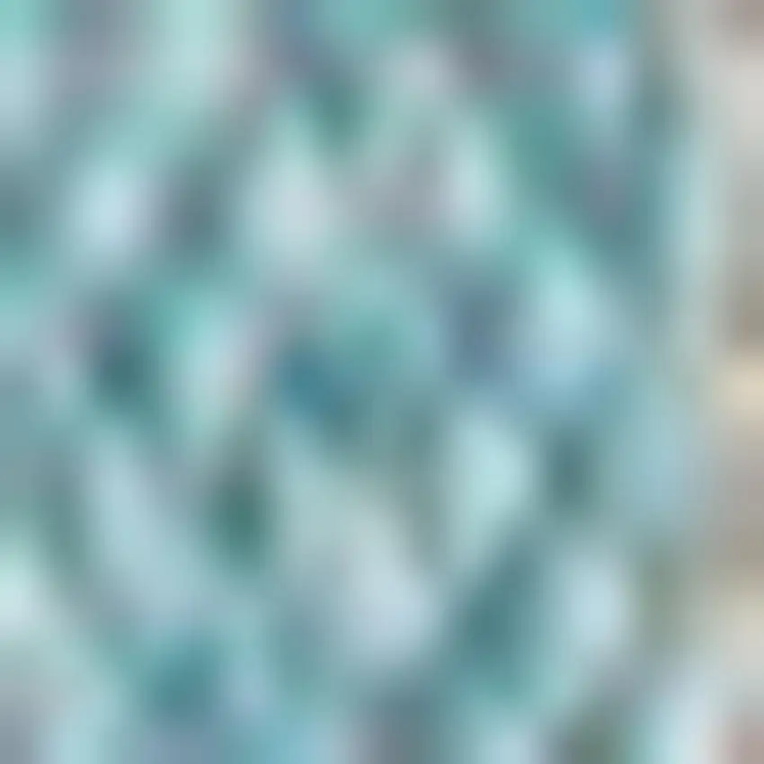 Aqua And Beige Striped Indoor Outdoor Area Rug Photo 4