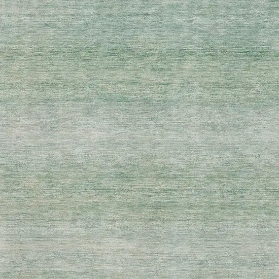 Aqua And Beige Striped Washable Area Rug With UV Protection Photo 2