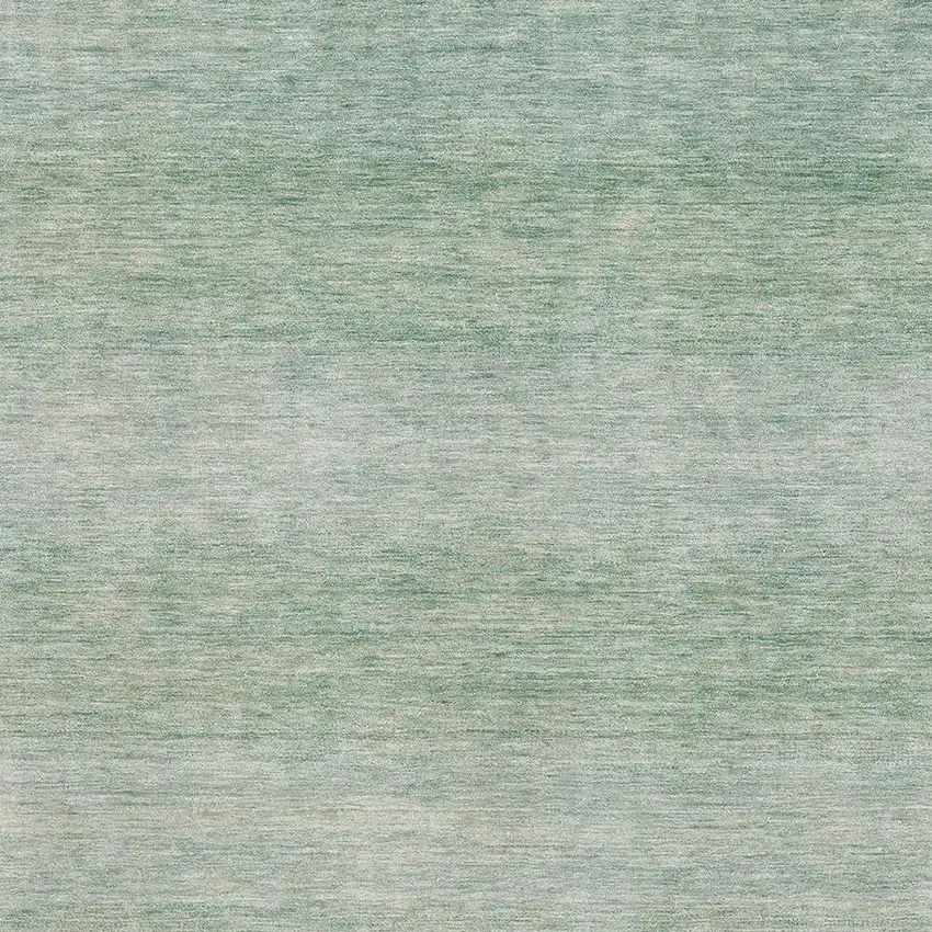 Aqua And Beige Striped Washable Area Rug With UV Protection Photo 2