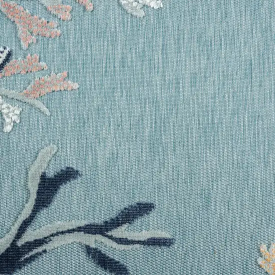 Aqua And Blue Coral Area Rug Photo 2