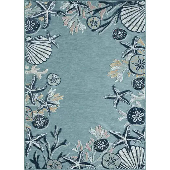 Aqua And Blue Coral Area Rug Photo 5