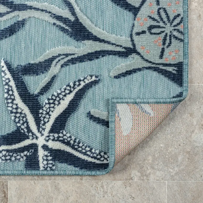 Aqua And Blue Coral Area Rug Photo 8