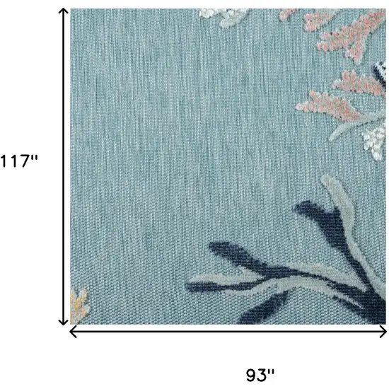 Aqua And Blue Coral Area Rug Photo 9