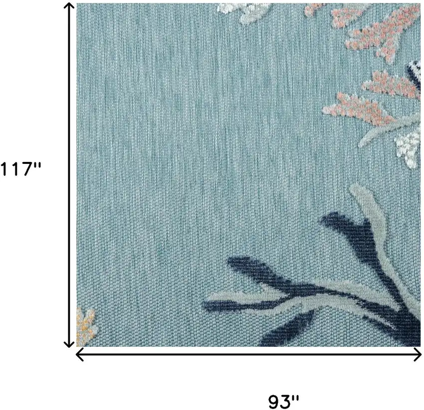 Aqua And Blue Coral Area Rug Photo 9