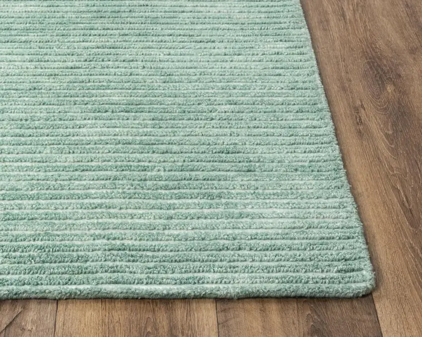 Aqua And Blue Hand Tufted Area Rug Photo 2