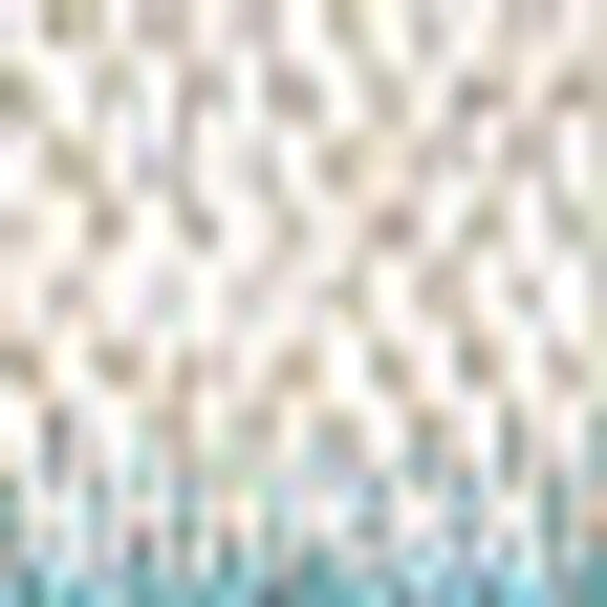 Aqua And Cream Striped Indoor Outdoor Area Rug Photo 2