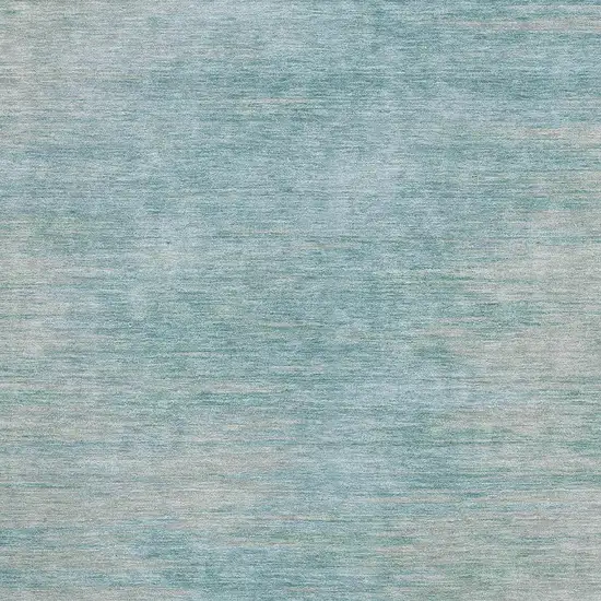 Aqua And Gray Abstract Washable Area Rug With UV Protection Photo 3