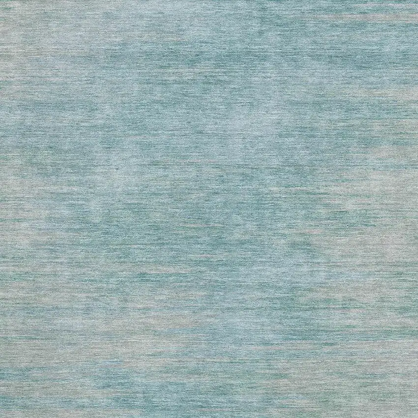 Aqua And Gray Abstract Washable Area Rug With UV Protection Photo 3