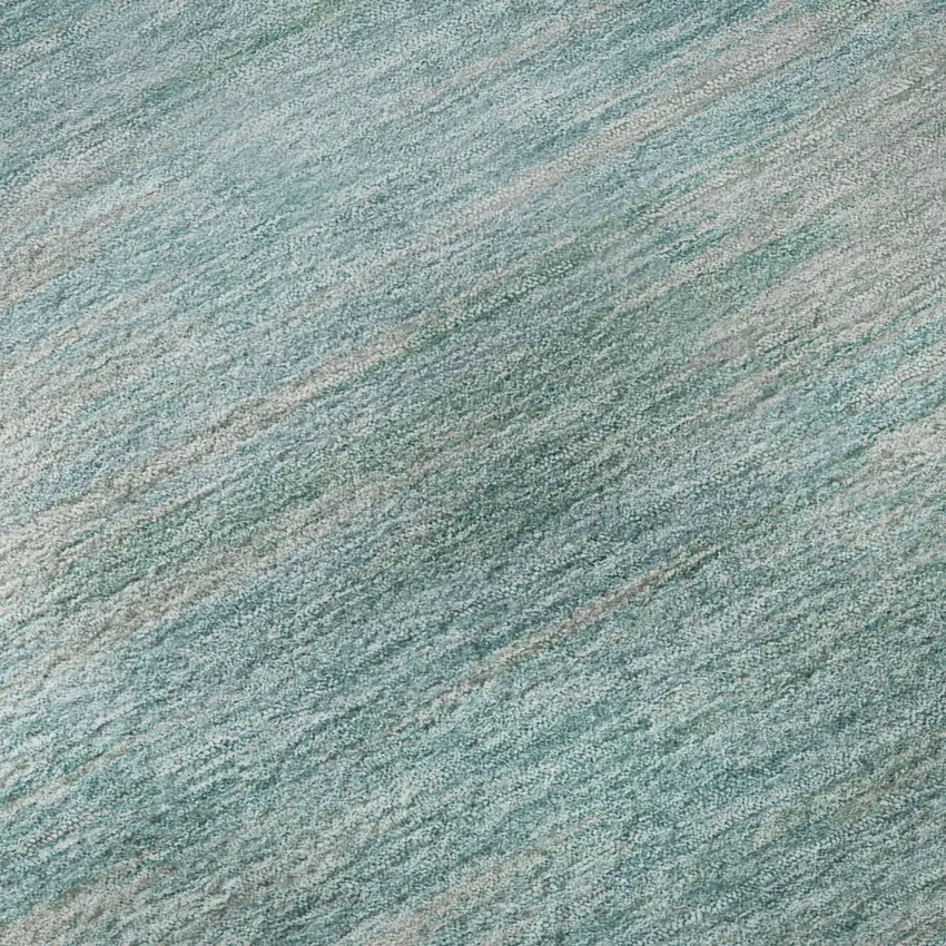 Aqua And Gray Abstract Washable Area Rug With UV Protection Photo 9