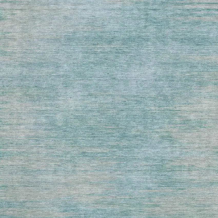 Aqua And Gray Abstract Washable Area Rug With UV Protection Photo 3