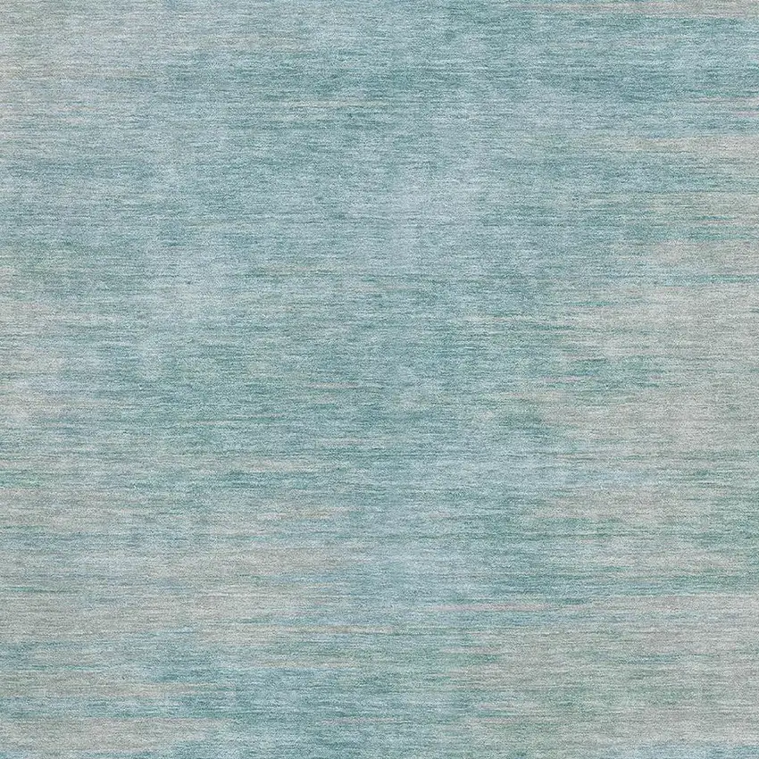 Aqua And Gray Abstract Washable Area Rug With UV Protection Photo 3