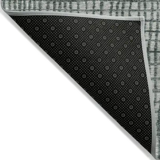 Aqua And Gray Geometric Washable Indoor Outdoor Area Rug Photo 7