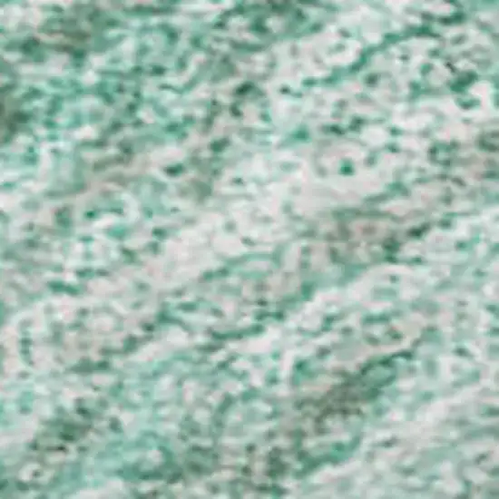 Aqua And Ivory Abstract Washable Area Rug With UV Protection Photo 2