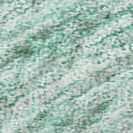 Aqua And Ivory Abstract Washable Area Rug With UV Protection Photo 3