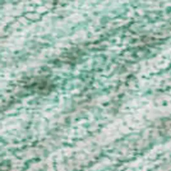 Aqua And Ivory Abstract Washable Area Rug With UV Protection Photo 2