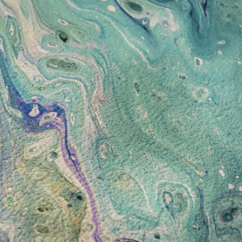 Aqua And Ivory Abstract Washable Indoor Outdoor Area Rug Photo 8