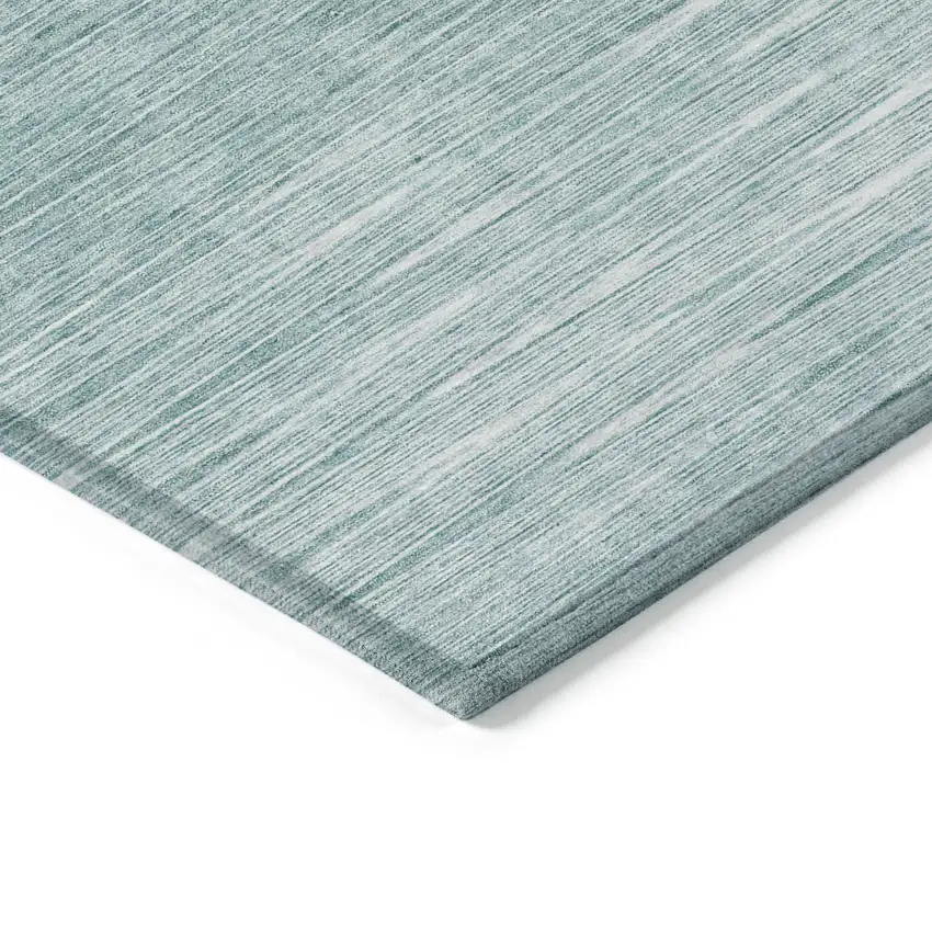 Aqua And Ivory Abstract Washable Indoor Outdoor Area Rug Photo 4