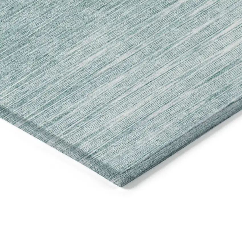 Aqua And Ivory Abstract Washable Indoor Outdoor Area Rug Photo 4