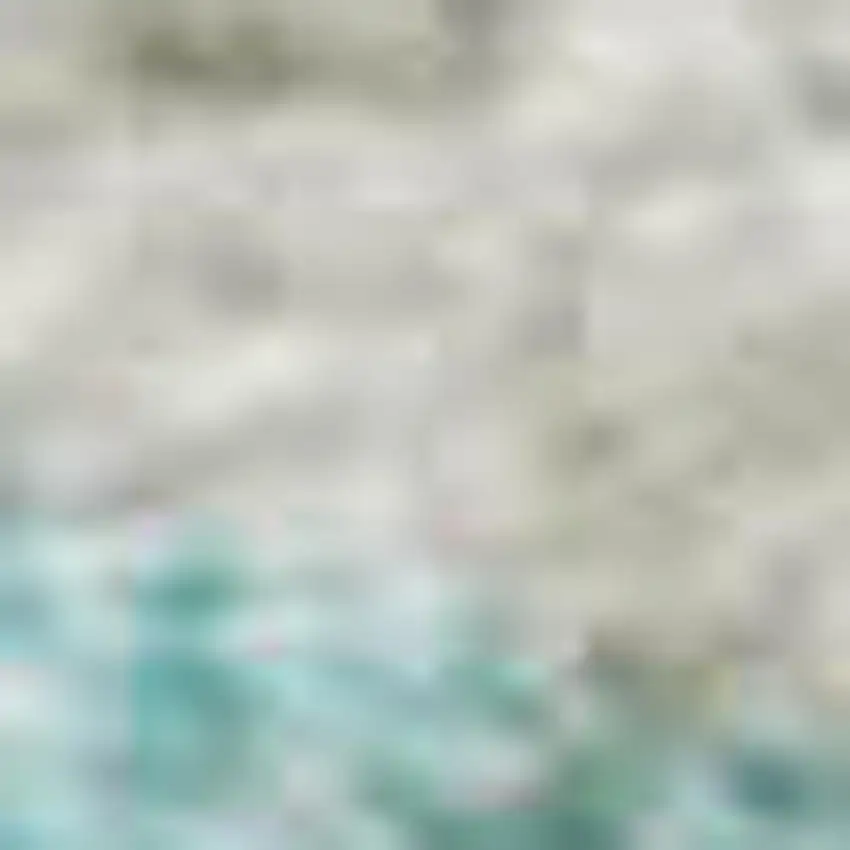 Aqua And Ivory Geometric Washable Area Rug With UV Protection Photo 2