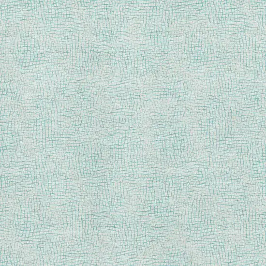 Aqua And Ivory Geometric Washable Area Rug With UV Protection Photo 2