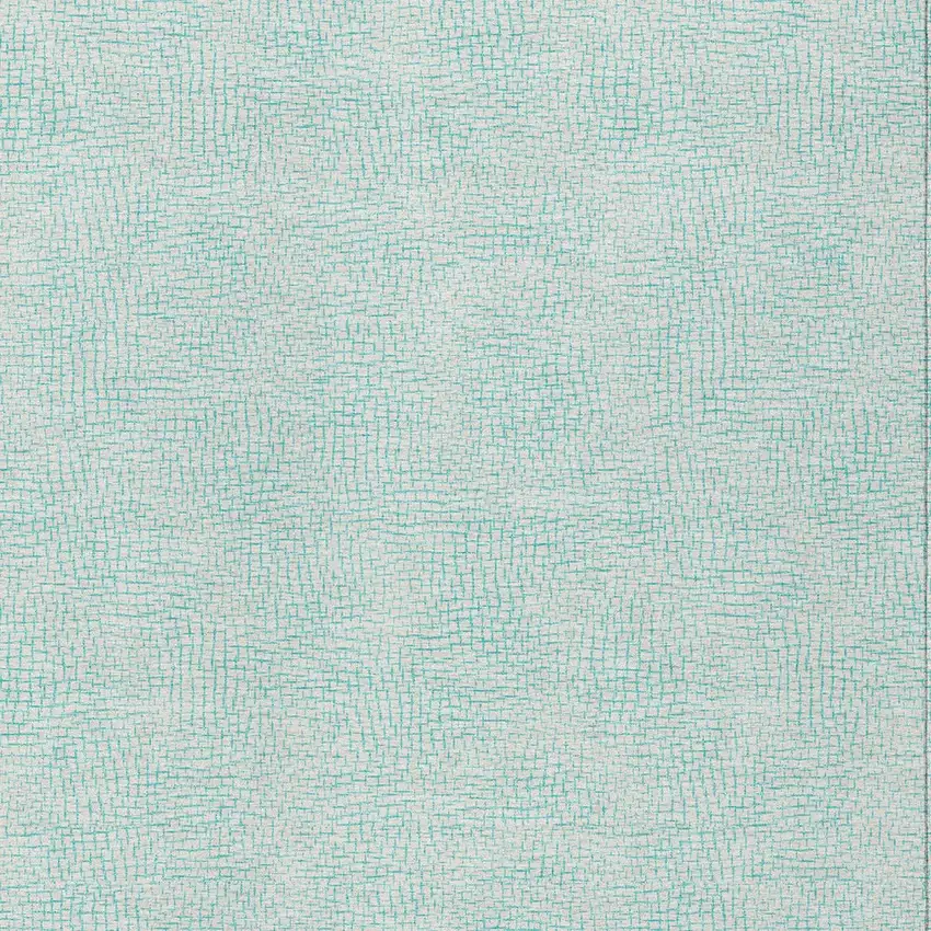 Aqua And Ivory Geometric Washable Indoor Outdoor Area Rug Photo 4
