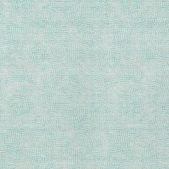Aqua And Ivory Geometric Washable Indoor Outdoor Area Rug Photo 4