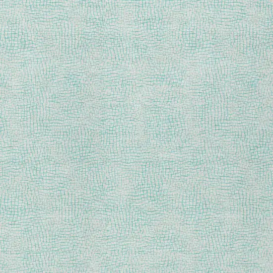 Aqua And Ivory Geometric Washable Indoor Outdoor Area Rug Photo 4