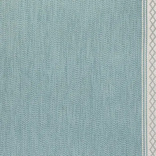 Aqua And Light Gray Indoor Outdoor Area Rug Photo 2