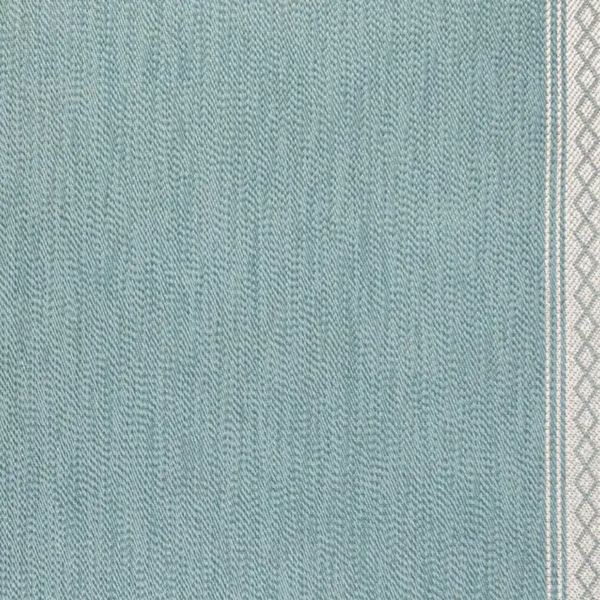 Aqua And Light Gray Indoor Outdoor Area Rug Photo 2