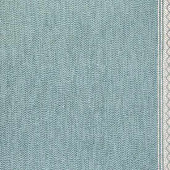 Aqua And Light Gray Indoor Outdoor Area Rug Photo 2