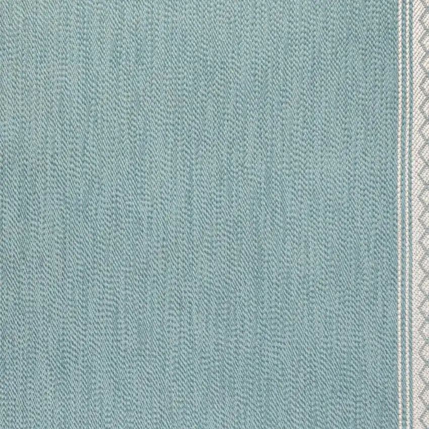 Aqua And Light Gray Indoor Outdoor Area Rug Photo 2