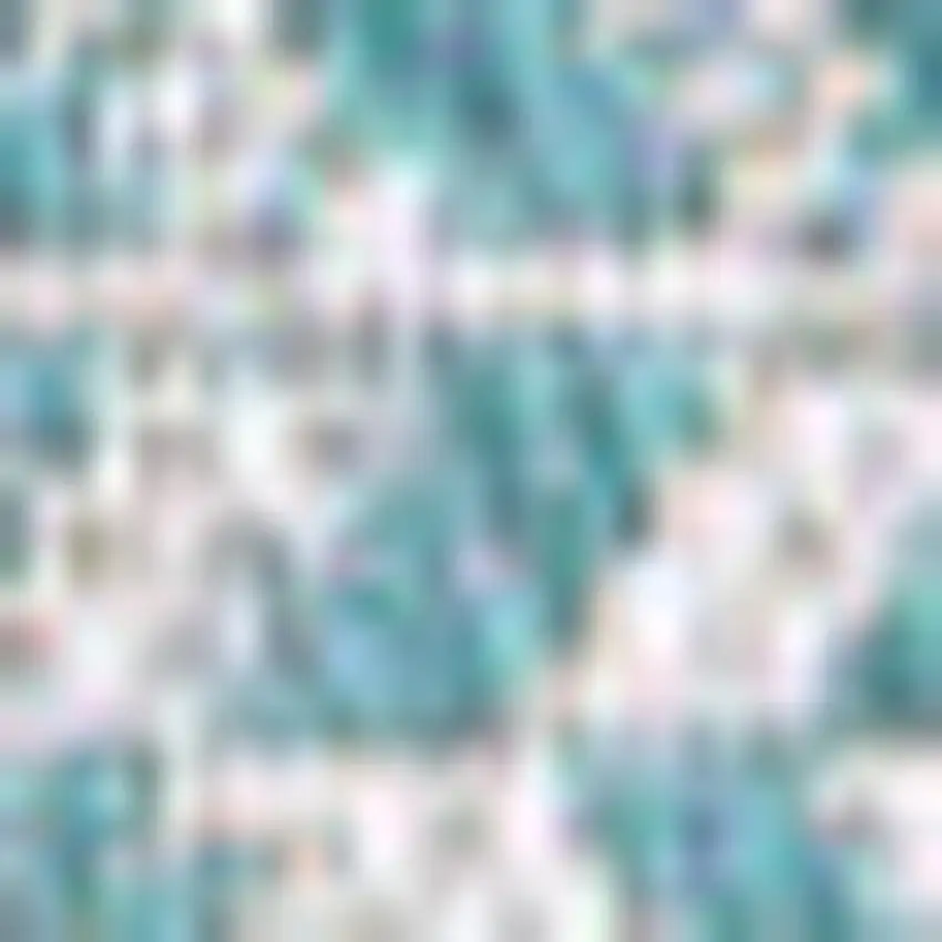 Aqua And Light Gray Striped Indoor Outdoor Area Rug Photo 2