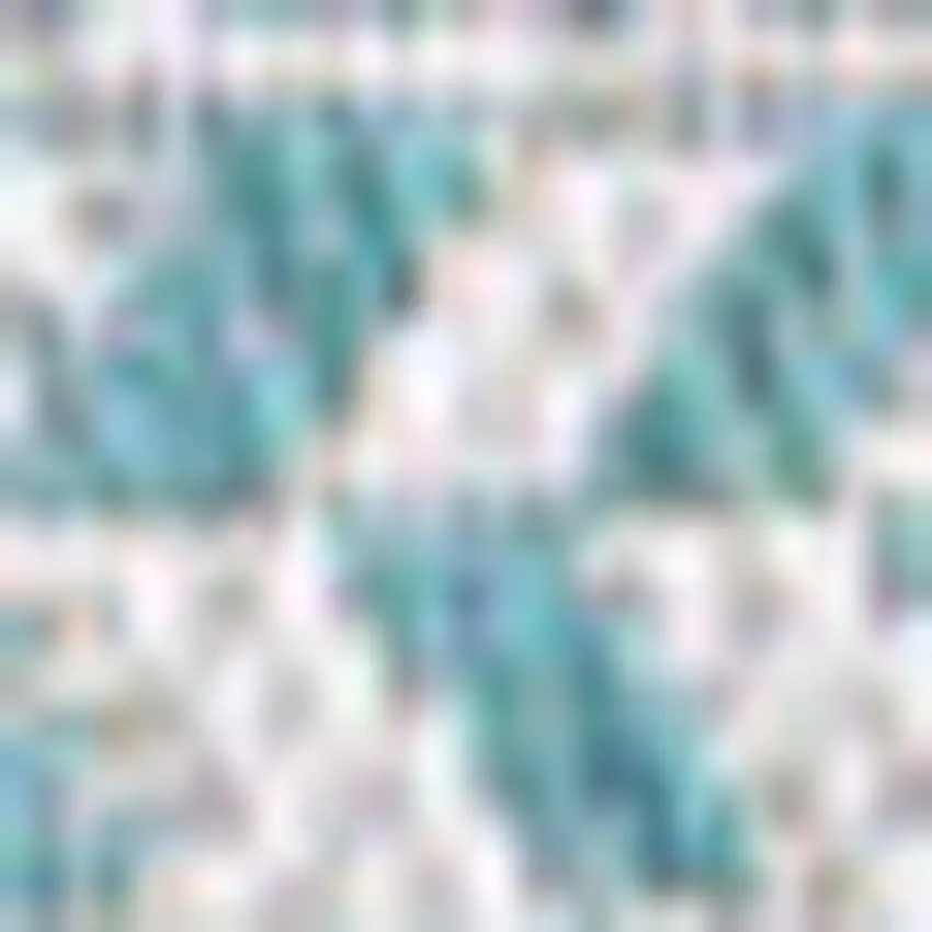 Aqua And Light Gray Striped Indoor Outdoor Area Rug Photo 2