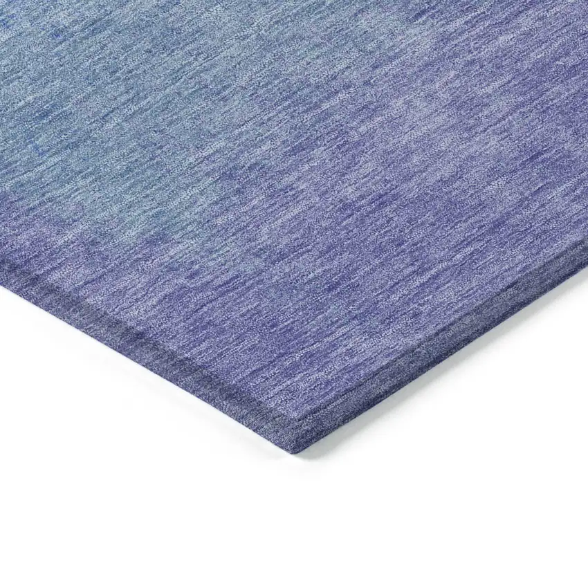 Aqua And Orange Ombre Washable Indoor Outdoor Area Rug Photo 8