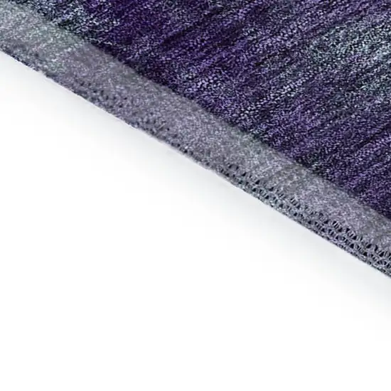 Aqua And Purple Abstract Washable Area Rug With UV Protection Photo 3