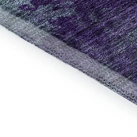 Aqua And Purple Abstract Washable Area Rug With UV Protection Photo 8