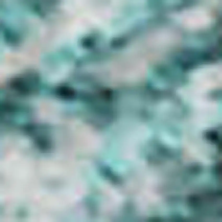 Aqua And Teal Abstract Washable Area Rug With UV Protection Photo 3