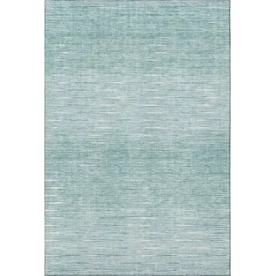 Aqua And Teal Abstract Washable Area Rug With UV Protection Photo 4