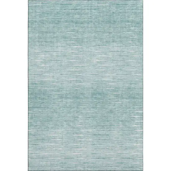 Aqua And Teal Abstract Washable Area Rug With UV Protection Photo 1