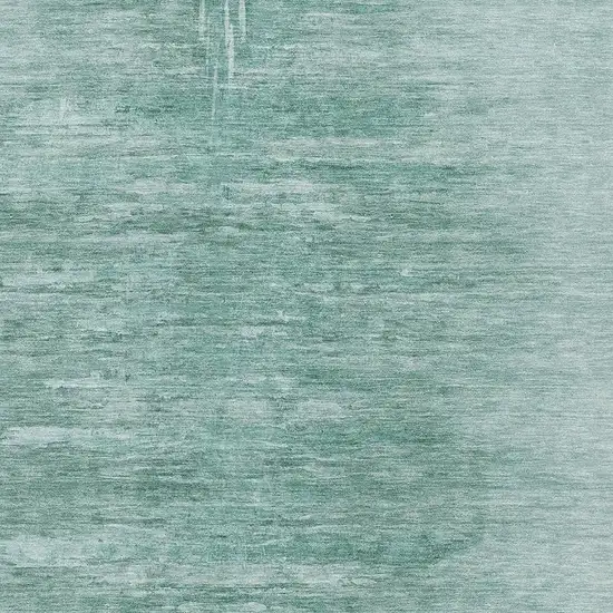 Aqua And Teal Abstract Washable Area Rug With UV Protection Photo 3