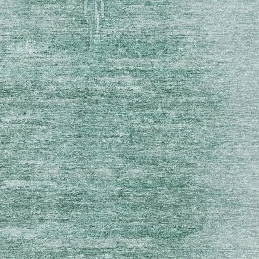 Aqua And Teal Abstract Washable Area Rug With UV Protection Photo 3