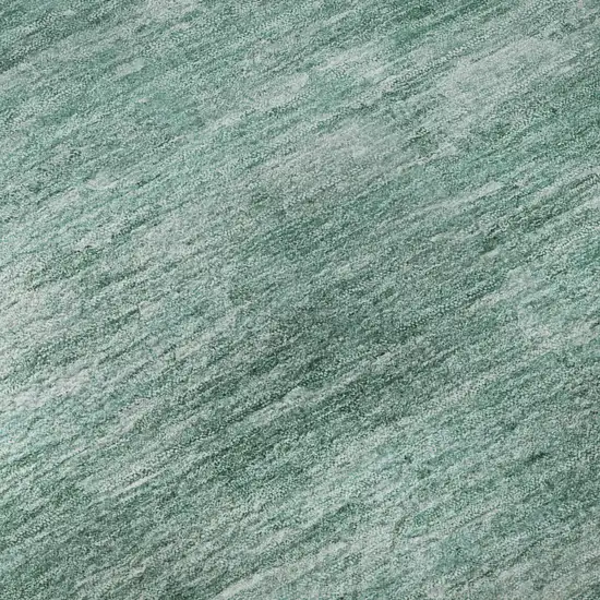 Aqua And Teal Abstract Washable Area Rug With UV Protection Photo 9