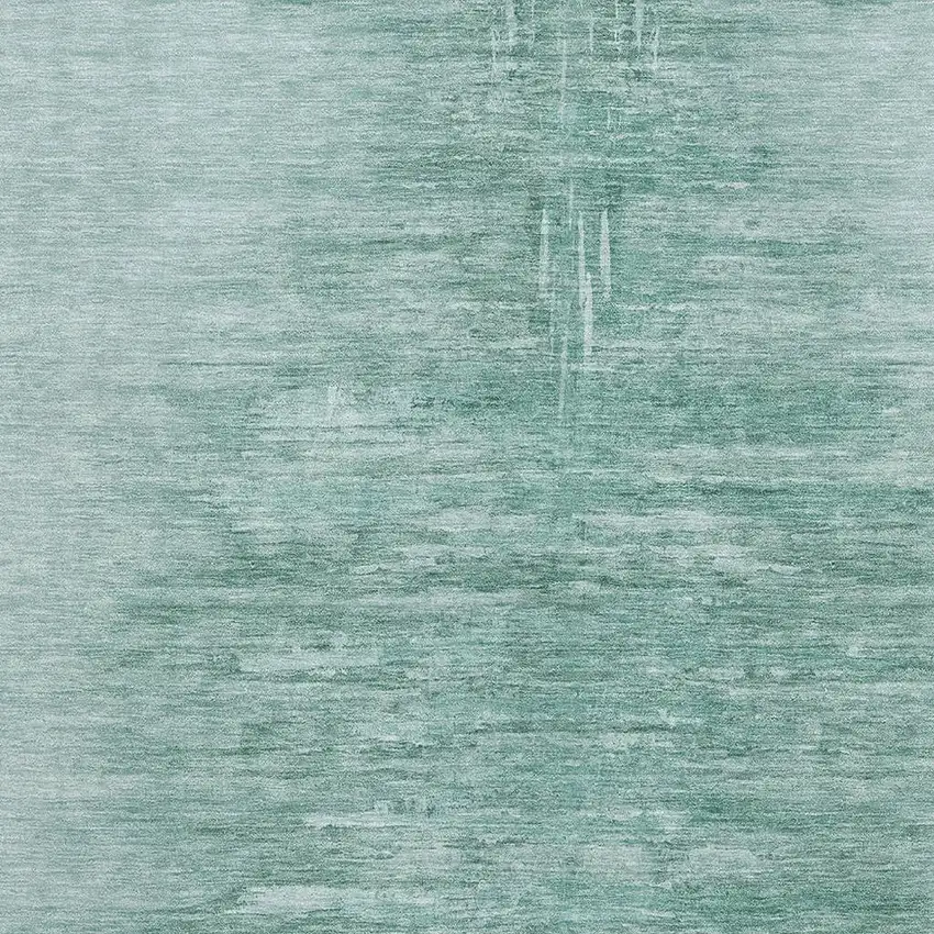 Aqua And Teal Abstract Washable Area Rug With UV Protection Photo 3