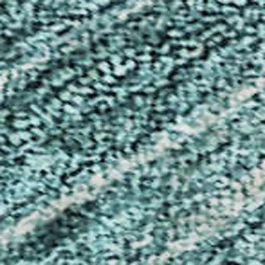 Aqua And Teal Abstract Washable Area Rug With UV Protection Photo 2