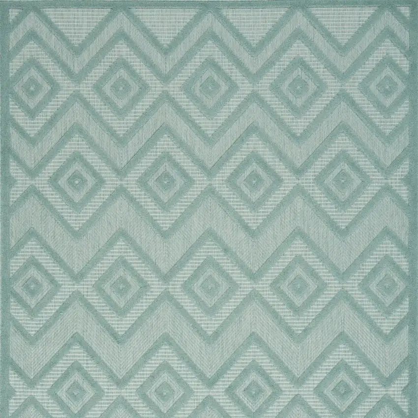 Aqua Indoor Outdoor Area Rug Photo 7