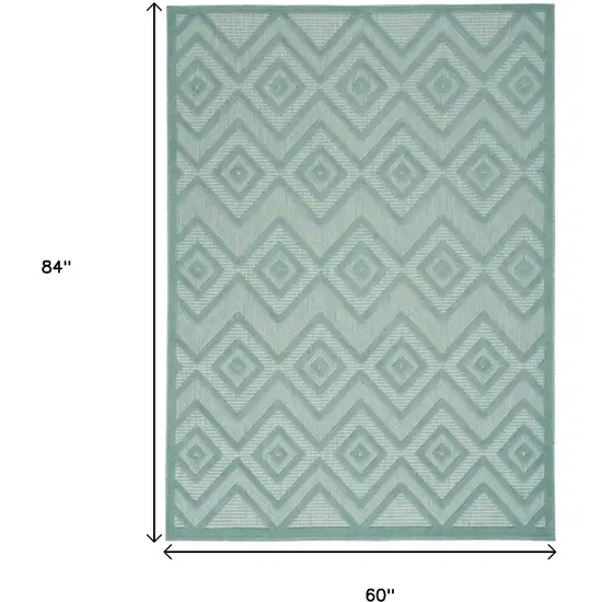 Aqua Indoor Outdoor Area Rug Photo 8