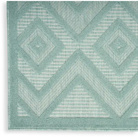 Aqua Indoor Outdoor Area Rug Photo 3
