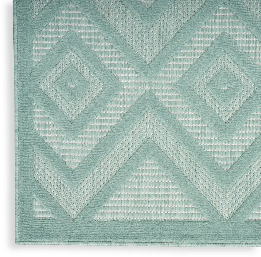 Aqua Indoor Outdoor Area Rug Photo 3